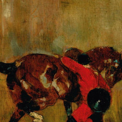 Cavaliere Di Caccia Alla Volpe Che Risella Il Suo Cavallo Henri de Toulouse-Lautrec htl27 quadro stampato su tela