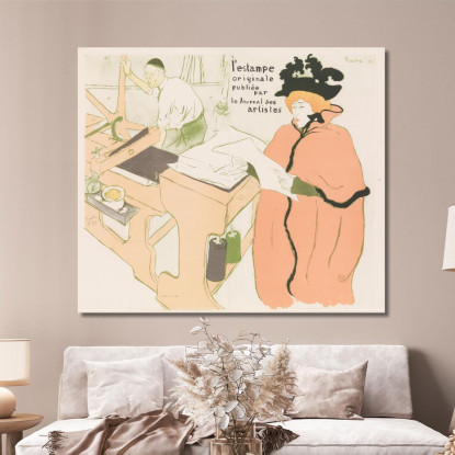 Copertina Per "L'Estampe Originale Album I" Pubblicata Da "Le Journal Des Artistes" Henri de Toulouse-Lautrec htl29 quadro stam