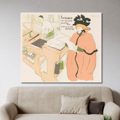Copertina Per "L'Estampe Originale Album I" Pubblicata Da "Le Journal Des Artistes" Henri de Toulouse-Lautrec htl29 quadro stam