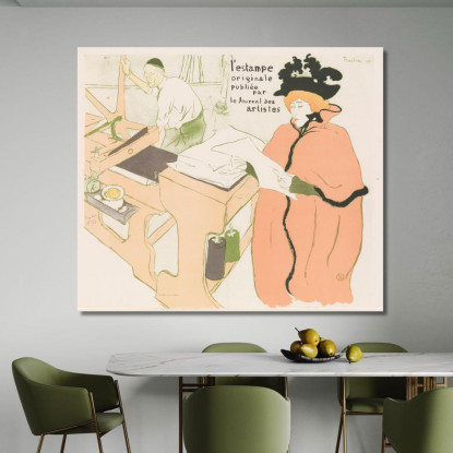 Copertina Per "L'Estampe Originale Album I" Pubblicata Da "Le Journal Des Artistes" Henri de Toulouse-Lautrec htl29 quadro stam