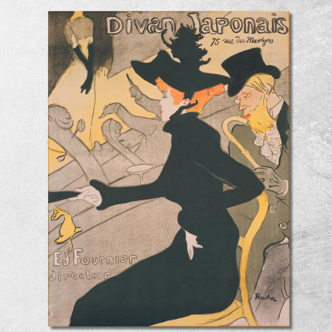 Divan Japonais Henri de Toulouse-Lautrec htl32 quadro stampato su tela