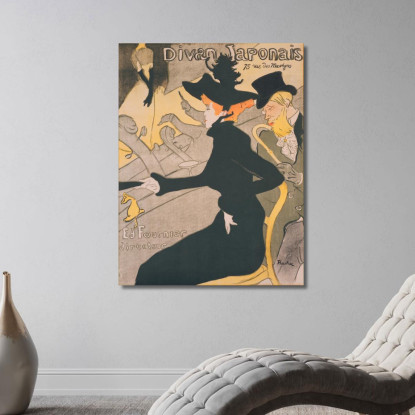 Divan Japonais Henri de Toulouse-Lautrec htl32 quadro stampato su tela