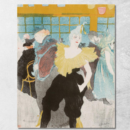 Elles - La Clownesse Henri de Toulouse-Lautrec htl34 quadro stampato su tela