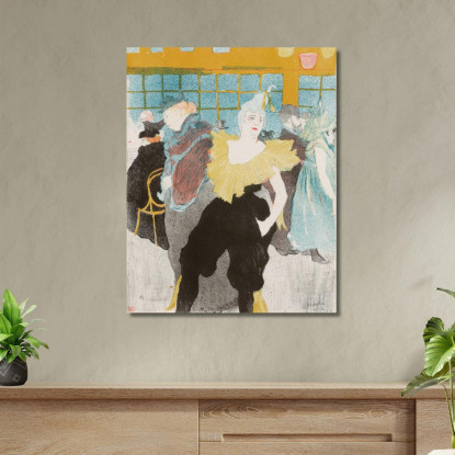 Elles - La Clownesse Henri de Toulouse-Lautrec htl34 quadro stampato su tela