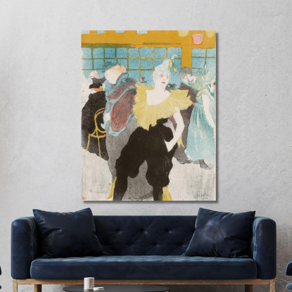 Elles - La Clownesse Henri de Toulouse-Lautrec htl34 quadro stampato su tela