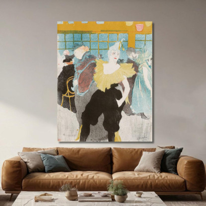 Elles - La Clownesse Henri de Toulouse-Lautrec htl34 quadro stampato su tela