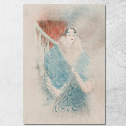 Elsa Detta La Viennese Henri de Toulouse-Lautrec htl35 quadro stampato su tela