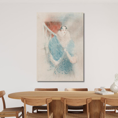 Elsa Detta La Viennese Henri de Toulouse-Lautrec htl35 quadro stampato su tela
