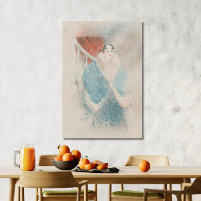 Elsa Detta La Viennese Henri de Toulouse-Lautrec htl35 quadro stampato su tela