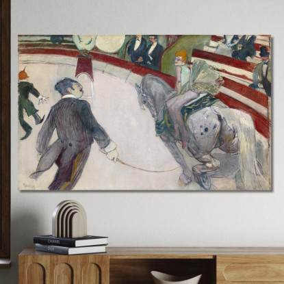 Cavallerizza Al Cirque Fernando Henri de Toulouse-Lautrec htl37 quadro stampato su tela