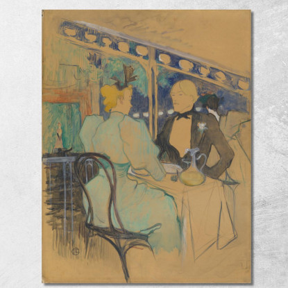 Gente Elegante Agli Ambassadeurs (Aux Ambassadeurs - Gens Chic) Henri de Toulouse-Lautrec htl38 quadro stampato su tela