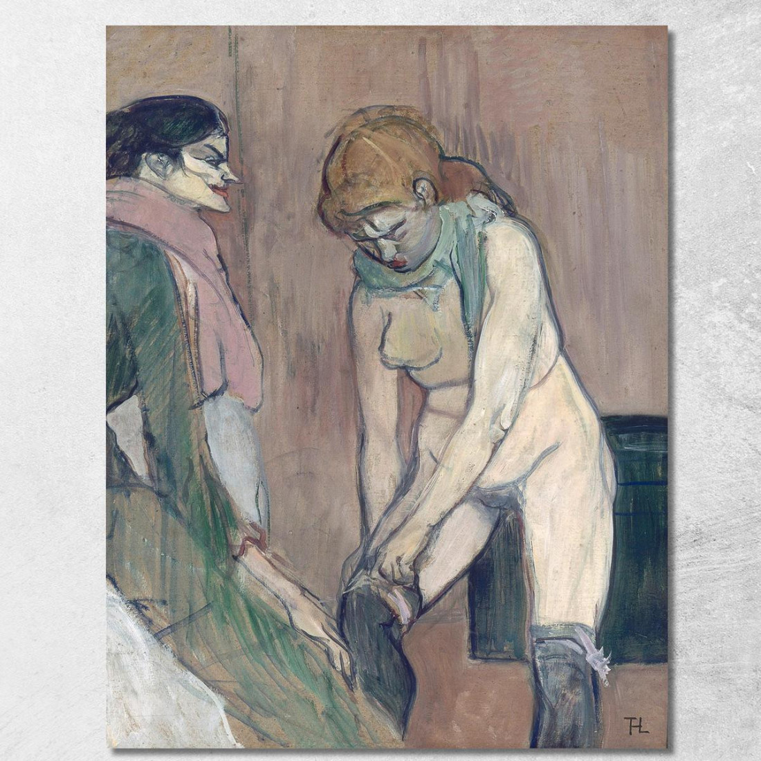 Donna Che Si Tira Su La Calza Henri de Toulouse-Lautrec htl39 quadro stampato su tela
