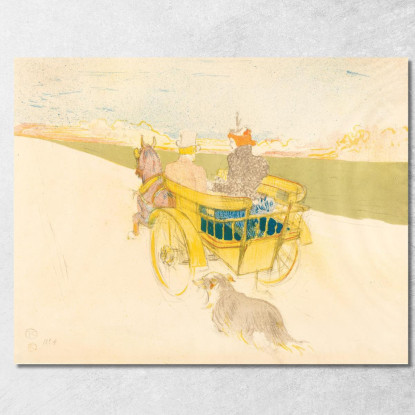 Henri De Toulouse-Lautrec - Gita In Campagna Henri de Toulouse-Lautrec htl42 quadro stampato su tela