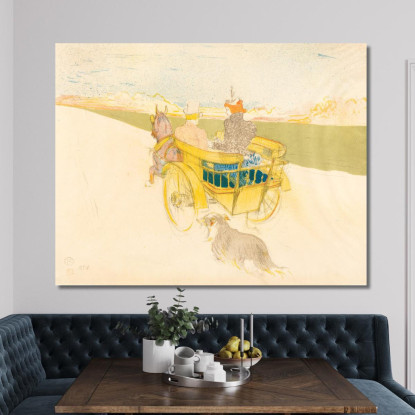 Henri De Toulouse-Lautrec - Gita In Campagna Henri de Toulouse-Lautrec htl42 quadro stampato su tela