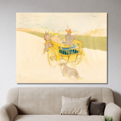 Henri De Toulouse-Lautrec - Gita In Campagna Henri de Toulouse-Lautrec htl42 quadro stampato su tela