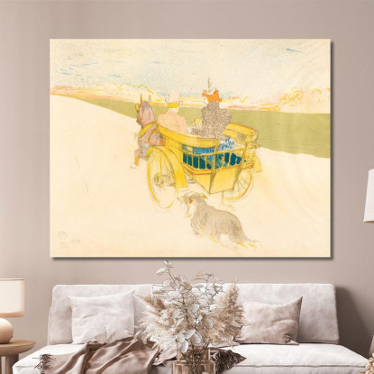 Henri De Toulouse-Lautrec - Gita In Campagna Henri de Toulouse-Lautrec htl42 quadro stampato su tela