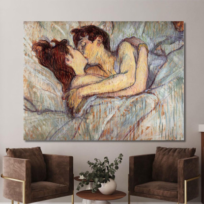 A Letto - Il Bacio Henri de Toulouse-Lautrec htl44 quadro stampato su tela