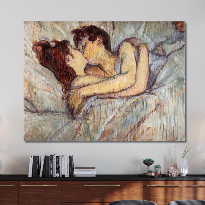 A Letto - Il Bacio Henri de Toulouse-Lautrec htl44 quadro stampato su tela