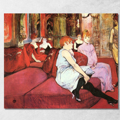 Nel Salone Di Rue Des Moulins Henri de Toulouse-Lautrec htl45 quadro stampato su tela