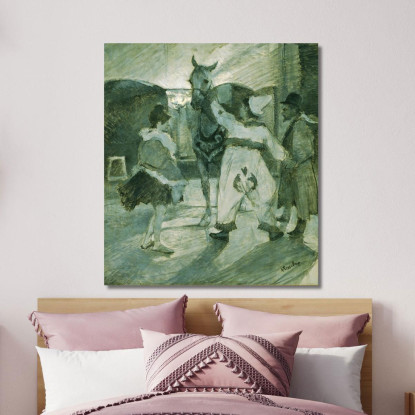 Dietro Le Quinte Del Circo Henri de Toulouse-Lautrec htl46 quadro stampato su tela