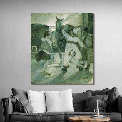 Dietro Le Quinte Del Circo Henri de Toulouse-Lautrec htl46 quadro stampato su tela