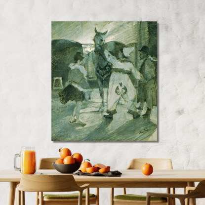 Dietro Le Quinte Del Circo Henri de Toulouse-Lautrec htl46 quadro stampato su tela