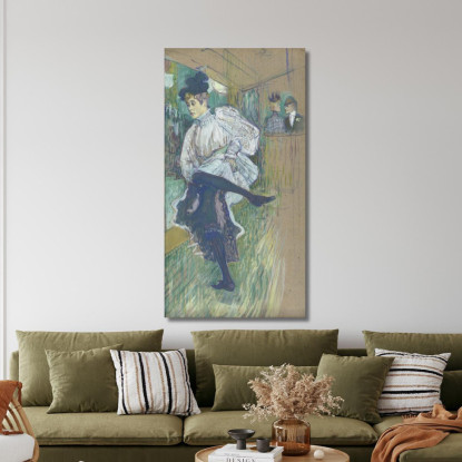 Jane Avril Che Balla Henri de Toulouse-Lautrec htl48 quadro stampato su tela