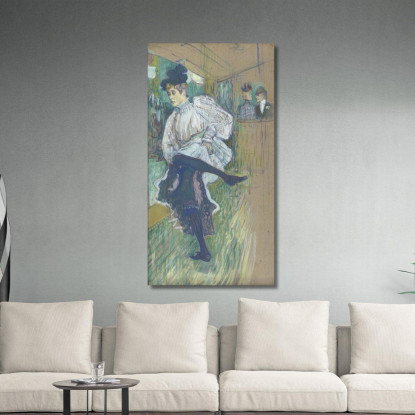 Jane Avril Che Balla Henri de Toulouse-Lautrec htl48 quadro stampato su tela