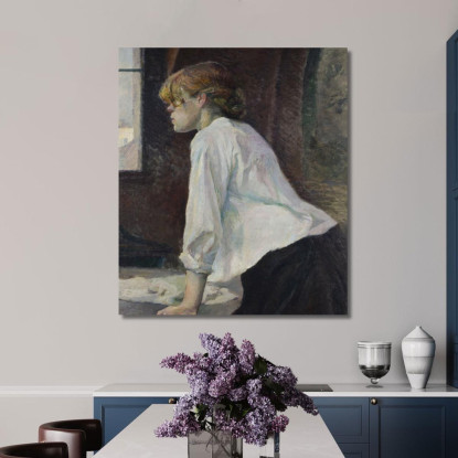 La Lavandaia Henri de Toulouse-Lautrec htl49 quadro stampato su tela