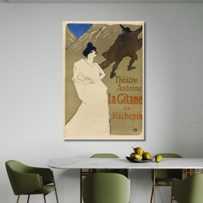 La Gitana Henri de Toulouse-Lautrec htl50 quadro stampato su tela