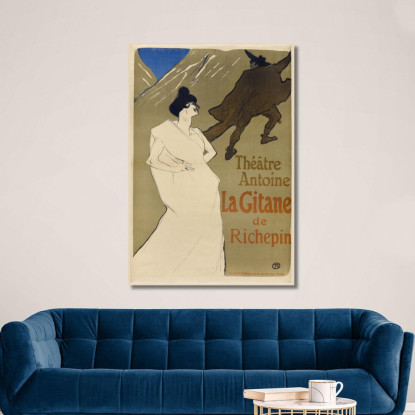 La Gitana Henri de Toulouse-Lautrec htl50 quadro stampato su tela