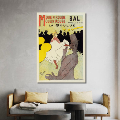 La Goulue Henri de Toulouse-Lautrec htl53 quadro stampato su tela