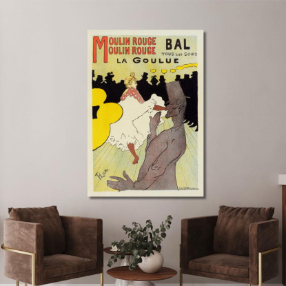La Goulue Henri de Toulouse-Lautrec htl53 quadro stampato su tela