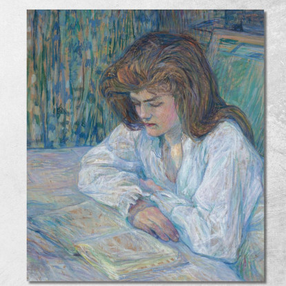 La Lettrice Henri de Toulouse-Lautrec htl54 quadro stampato su tela