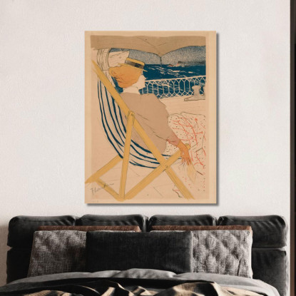 La Passeggera Del 54 Henri de Toulouse-Lautrec htl55 quadro stampato su tela