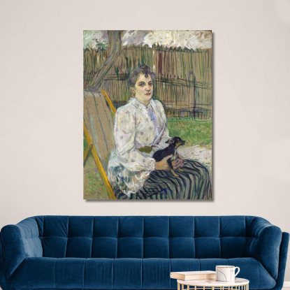 Signora Con Un Cane Henri de Toulouse-Lautrec htl56 quadro stampato su tela