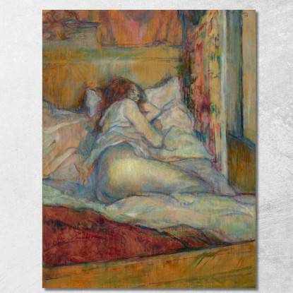 Il Letto Henri de Toulouse-Lautrec htl59 quadro stampato su tela