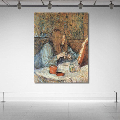 Madame Poupoule Alla Sua Toeletta Henri de Toulouse-Lautrec htl62 quadro stampato su tela