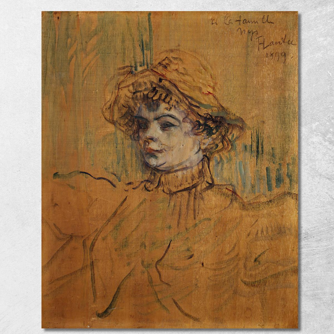 Mademoiselle Nys Henri de Toulouse-Lautrec htl64 quadro stampato su tela