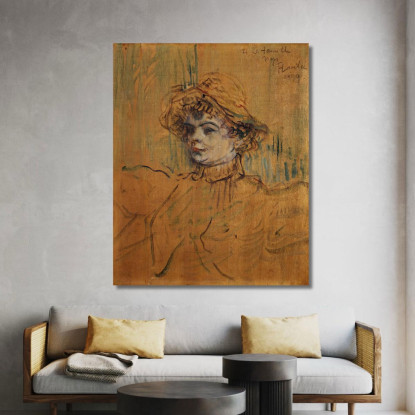 Mademoiselle Nys Henri de Toulouse-Lautrec htl64 quadro stampato su tela