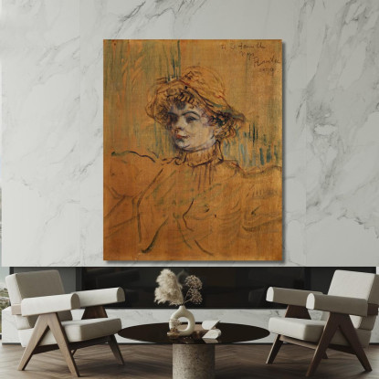 Mademoiselle Nys Henri de Toulouse-Lautrec htl64 quadro stampato su tela