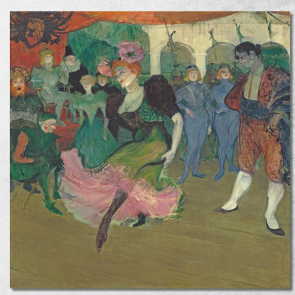 Marcelle Lender Che Danza Il Bolero In Chilpéric Henri de Toulouse-Lautrec htl65 quadro stampato su tela