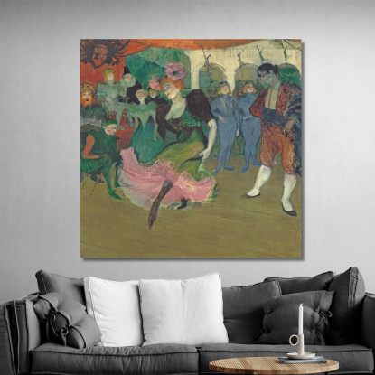 Marcelle Lender Che Danza Il Bolero In Chilpéric Henri de Toulouse-Lautrec htl65 quadro stampato su tela
