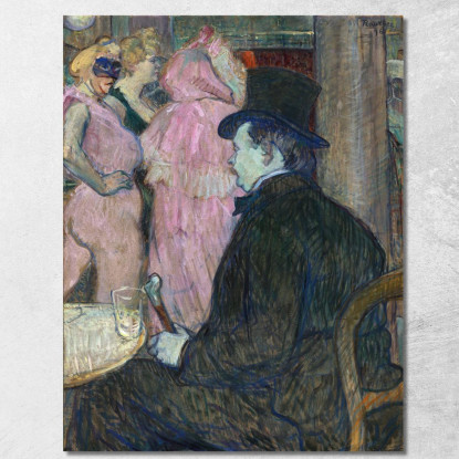 Maxime Dethomas Henri de Toulouse-Lautrec htl67 quadro stampato su tela