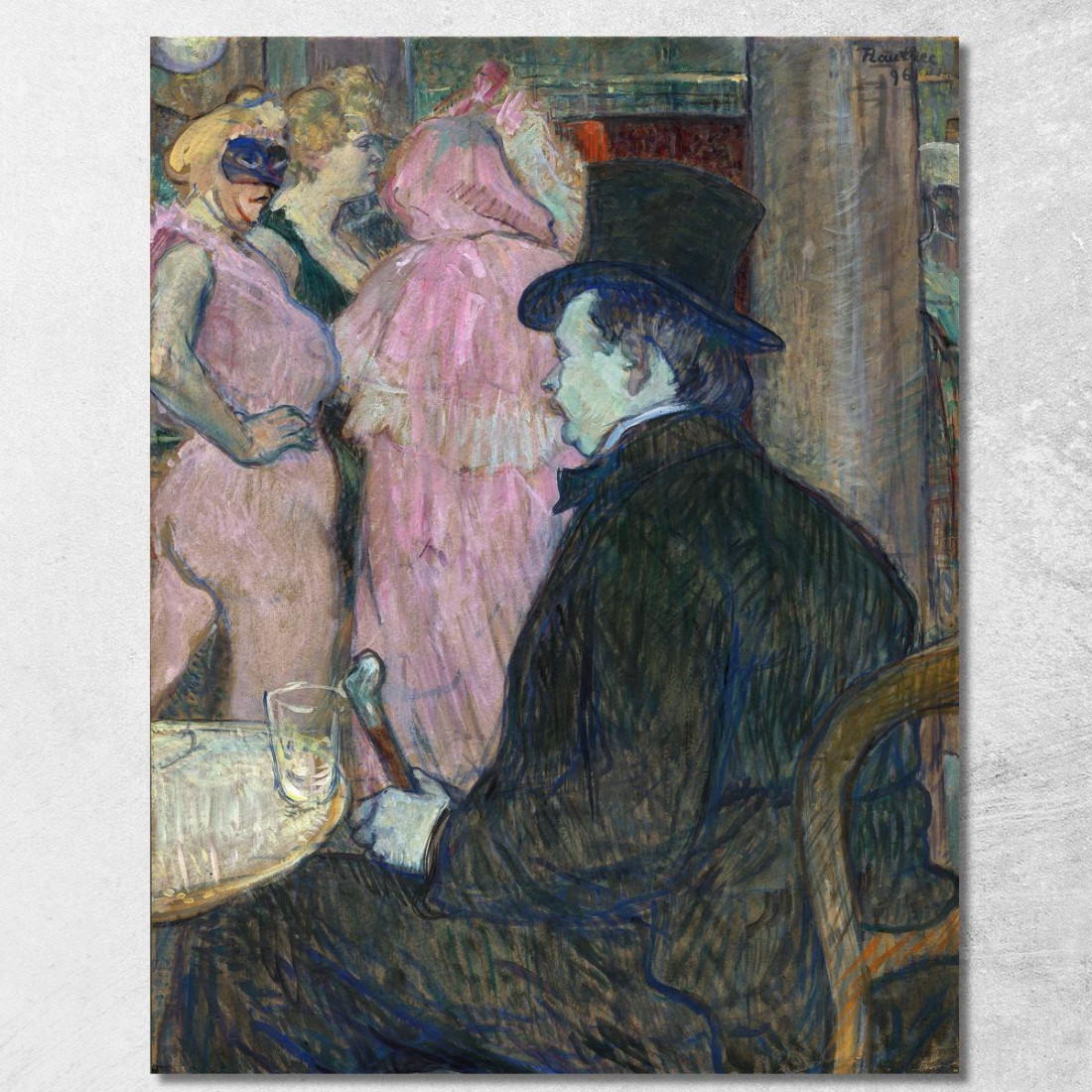 Maxime Dethomas Henri de Toulouse-Lautrec htl67 quadro stampato su tela