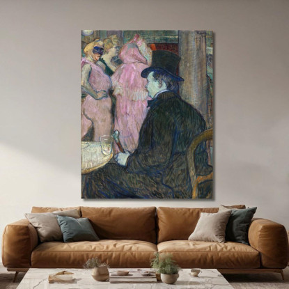 Maxime Dethomas Henri de Toulouse-Lautrec htl67 quadro stampato su tela