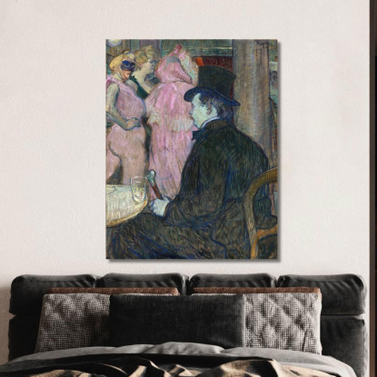 Maxime Dethomas Henri de Toulouse-Lautrec htl67 quadro stampato su tela