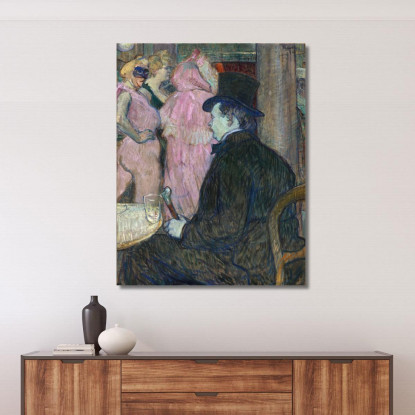 Maxime Dethomas Henri de Toulouse-Lautrec htl67 quadro stampato su tela