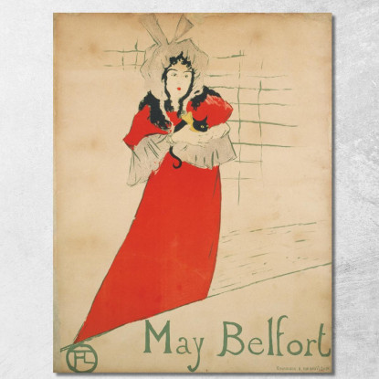 May Belfort Henri de Toulouse-Lautrec htl68 quadro stampato su tela