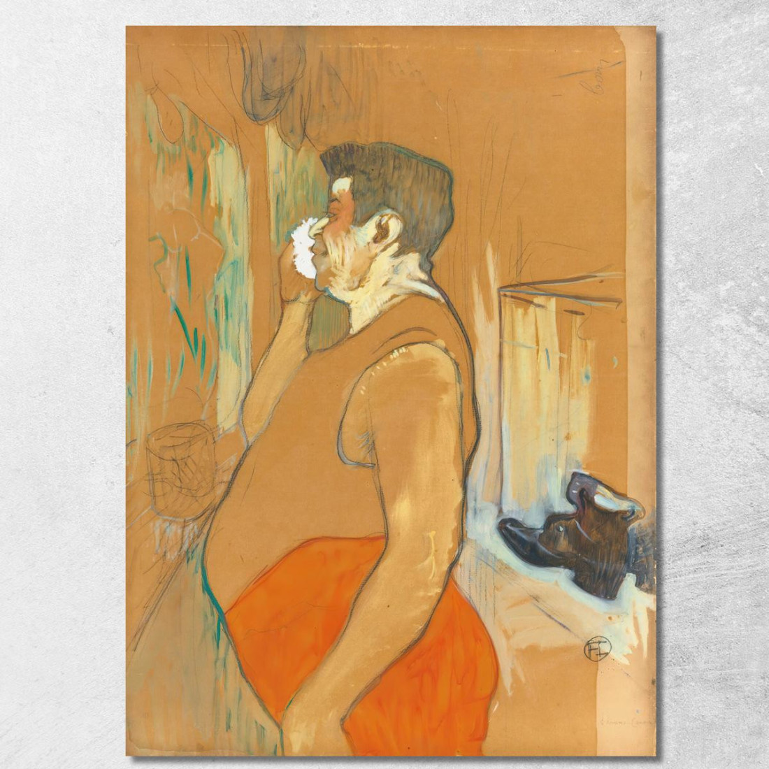 Monsieur Caudieux Attore Di Café-Concert Henri de Toulouse-Lautrec htl71 quadro stampato su tela